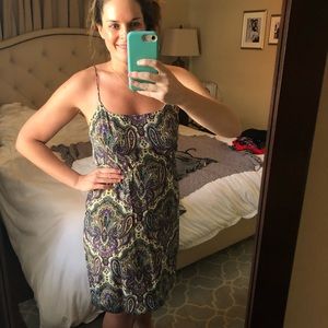 J Crew silk spaghetti strap dress